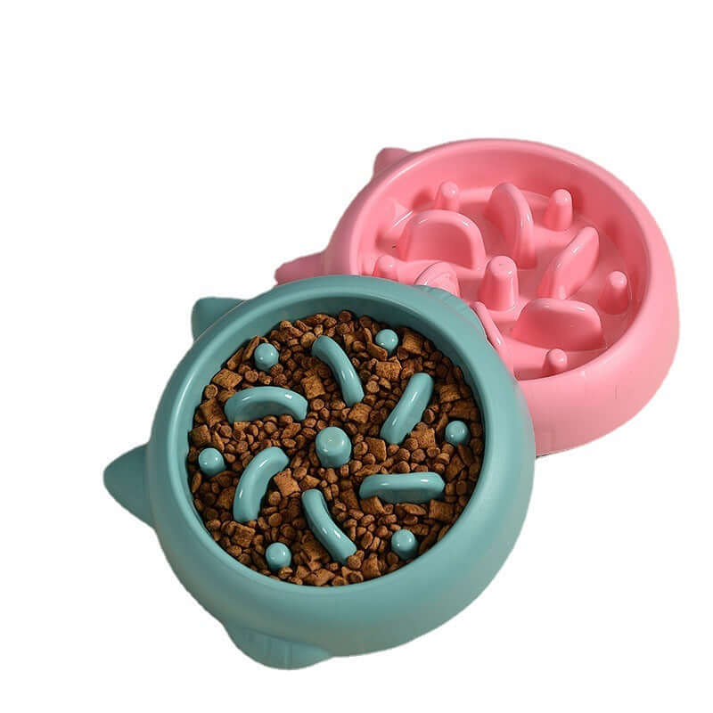 Pet Accessories Choke-Free Slow Feeder Bowls for Dogs & Cats