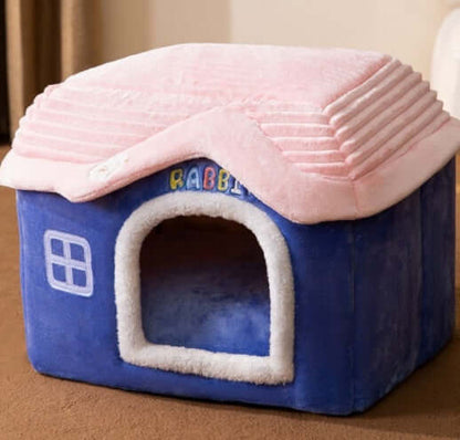 Pet Bed and House Foldable Winter Dog Villa