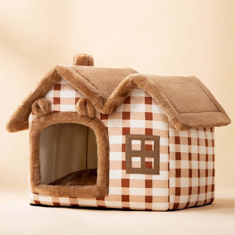 Pet Bed and House Foldable Winter Dog Villa