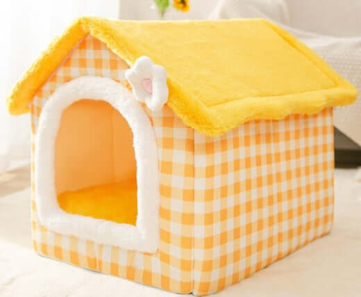 Pet Bed and House Foldable Winter Dog Villa