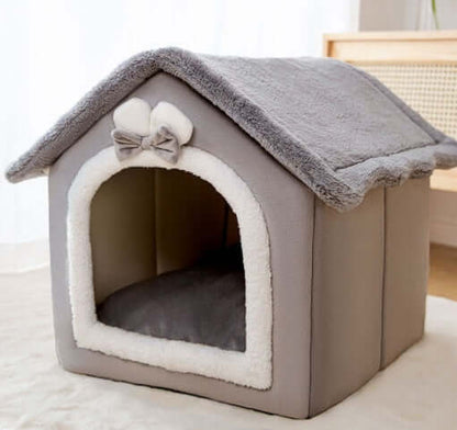 Pet Bed and House Foldable Winter Dog Villa