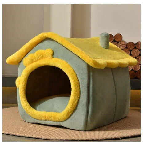 Pet Bed and House Foldable Winter Dog Villa