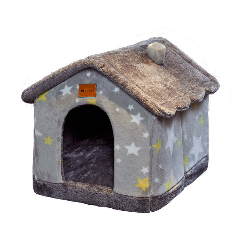 Pet Bed and House Foldable Winter Dog Villa