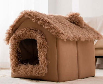 Pet Bed and House Foldable Winter Dog Villa